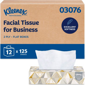 Kleenex® White Facial Tissue for Business 2-Ply 125 Sheets/Box 12 Boxes/Carton