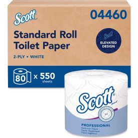 Scott® Essential Standard Roll Bathroom Tissue Septic Safe 2-Ply 550 Sheets/Roll 80 Rolls