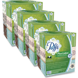 Puffs® Plus Lotion Facial Tissue 2-Ply White 124 Sheets/Box 6 Boxes/Pack 4 Packs/Carton
