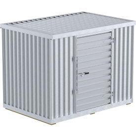 Galvanized Steel Outdoor Storage Shed 9' 1-1/4"W x 6'5"D x 7'1"H view 2
