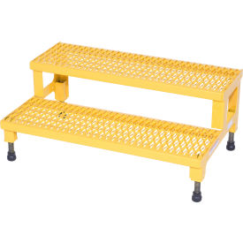 ASP-36 Adjustable Height Step Stand Carbon Steel 36"W x 24"L
