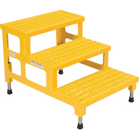 ASP-24-3 Adjustable Height Step Stand Carbon Steel 24"W x 36"L