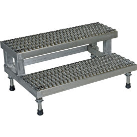 ASP-36-SS Adjustable Height Step Stand Stainless Steel 36"W x 24"L 