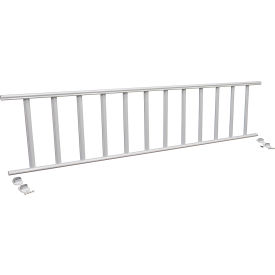 Safety Steel Galvanized Rail with Bracket 10 Ft. White Rail Only