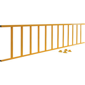 Safety Steel Galvanized Rail with Bracket 10 Ft. Yellow Rail Only