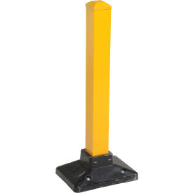 Galvanized Steel Post for Crowd Control Barrier 39"H Yellow