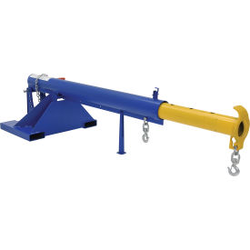 Adjustable Pivoting Forklift Jib Boom Crane 30" Centers 4000 Lbs. Capacity
