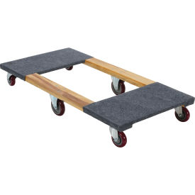 Vestil Six-Wheel Carpeted End Wood Deck Movers Dolly HDOC-2448-12 48x24