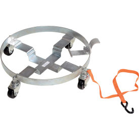 Vestil Tilting 55 Gallon Drum Dolly DRUM-QUAD-H-TLT Rubber Wheels 900 Lb.