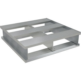 Heavy Duty Open Deck Half Pallet Aluminum 2-Way Entry 24" x 24" 4000 Lb Static Capacity