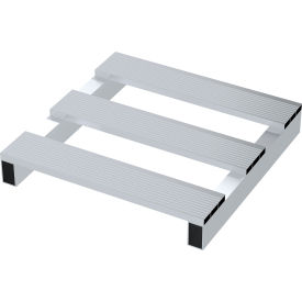 Half Skid Open Deck Pallet Aluminum 2-Way Entry 24" x 24" 4000 Lb Static Capacity