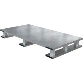 Skid Bottom Closed Deck Half Pallet Aluminum 4-Way Entry 48" x 24" 4000 Lb Static Capacity 
