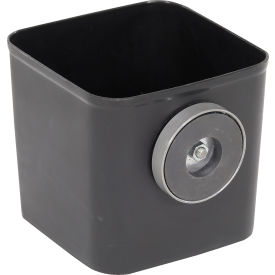 Forklift Magnetic Storage Bin 6-3/4" x 6-1/8 " x 5-3/4" Plastic Black 