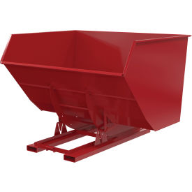 Vestil™ Heavy Duty No Bump & Dump Hopper Steel 5 Cu. Yd. 6000 lb. Capacity Soda Red