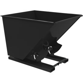 Vestil™ Medium Duty No Bump & Dump Hopper Steel 2 Cu. Yd. 4000 lb. Cap. Semi Gloss Black