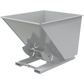Vestil™ Medium Duty No Bump & Dump Hopper Steel 2 Cu. Yd. 4000 lb. Capacity Machine Gray