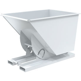 Vestil™ Light Duty No Bump & Dump Hopper Steel 1 Cu. Yd. 2000 lb. Capacity White
