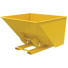 Vestil™ Heavy Duty No Bump & Dump Hopper Steel 3 Cu. Yd. 6000 lb. Capacity Yellow