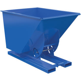Vestil™ Medium Duty No Bump & Dump Hopper Steel 1 Cu. Yd. 4000 lb. Capacity Blue