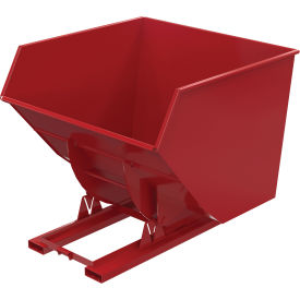 Vestil™ Heavy Duty No Bump & Dump Hopper Steel 4 Cu. Yd. 6000 lb. Capacity Soda Red