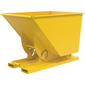 Vestil™ Heavy Duty No Bump & Dump Hopper Steel 1 Cu. Yd. 6000 lb. Capacity Yellow
