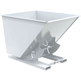 Vestil™ Light Duty No Bump & Dump Hopper Steel 2 Cu. Yd. 2000 lb. Capacity White