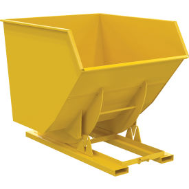 Vestil™ Heavy Duty No Bump & Dump Hopper Steel 3-1/2 Cu. Yd. 6000 lb. Capacity Yellow