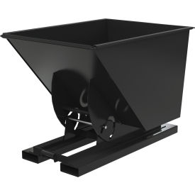 Vestil™ Light Duty No Bump & Dump Hopper Steel 1 Cu. Yd. 2000 lb. Capacity Semi Gloss Black