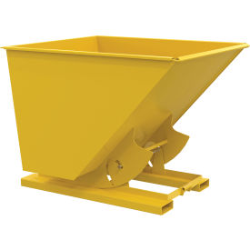 Vestil™ Light Duty No Bump & Dump Hopper Steel 2 Cu. Yd. 2000 lb. Capacity Yellow