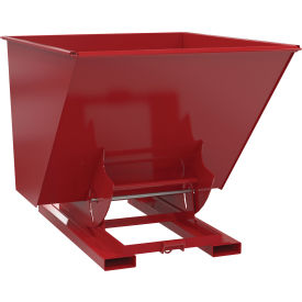 Vestil™ Heavy Duty No Bump & Dump Hopper Steel 2 Cu. Yd. 6000 lb. Capacity Soda Red