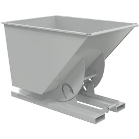 Vestil™ Light Duty No Bump & Dump Hopper Steel 1 Cu. Yd. 2000 lb. Capacity Machine Gray