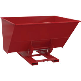 Vestil™ Heavy Duty No Bump & Dump Hopper Steel 3 Cu. Yd. 6000 lb. Capacity Soda Red