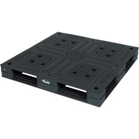 Vestil™ Rackable Open Deck Pallet HDPE 47-1/4"L x 47-1/4"W 22000 lb. Floor Cap. Black
