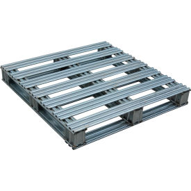 Vestil™ Open Deck Pallet Galvanized Steel 36"L x 36"W 8000 lb. Floor Capacity Gray