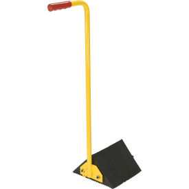 Vestil™ Wheel Chock with Handle Rubber 10-1/8"L x 20-3/16"W x 34-15/16"H