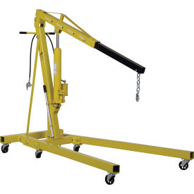 Vestil™ Air & Hand Pump Hydraulic Shop Crane with Foldable Legs 2 Ton Capacity