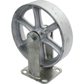 Vestil CST-MA Rigid Caster 8" Dia. x 2"W 1400 lb. Capacity Cast Iron/Steel Gray 