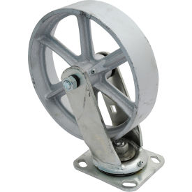 Vestil CST-MA Swivel Caster 8" Dia. x 2"W 1400 lb. Capacity Cast Iron/Steel Gray 