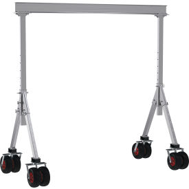Vestil Adjustable Height Aluminum Gantry Crane 12W x 11-3/16H Rubber Casters 4000 lb. Cap 