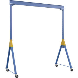Vestil Adj. Height Steel Knock Down Gantry Crane 15W x 16-1/16H Phenolic Casters 6000 lb. Cap 
