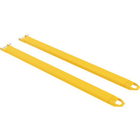 Vestil Steel Pin Style Fork Extensions 6"W x 120"L 4000 lb. Capacity Yellow 