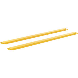 Vestil Steel High Strength Fork Extensions 4"W x 96"L 4000 lb. Capacity Yellow 