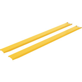 Vestil Steel Pin Style Fork Extensions 8"W x 120"L 4000 lb. Capacity Yellow 