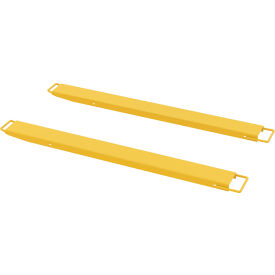 Vestil Steel High Strength Fork Extensions 6"W x 72"L 4000 lb. Capacity Yellow 