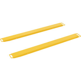 Vestil Steel High Strength Fork Extensions 6"W x 84"L 4000 lb. Capacity Yellow 