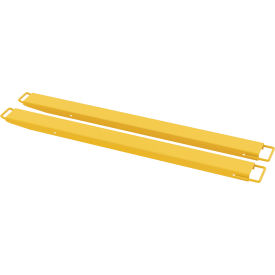 Vestil Steel High Strength Fork Extensions 5"W x 72"L 4000 lb. Capacity Yellow 