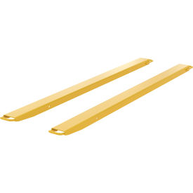Vestil Steel High Strength Fork Extensions 4"W x 84"L 4000 lb. Capacity Yellow 