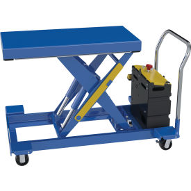 Vestil Steel 12V DC Powered Hydraulic Elevating Cart 40-3/8" x 20-3/8" Platform2000 lb. Cap. 