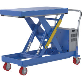 Vestil Steel Foot Pump Powered Scissor Cart 40-3/8" x 20-3/8" Platform 2000 lb. Capacity 