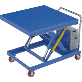 Vestil 12V DC Powered Hydraulic Elevating Cart 42-3/8" x 42-3/8" Platform 2000 lb. Capacity 